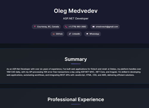 AI-Powered Portfolio Website